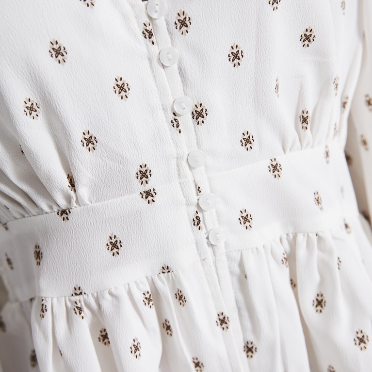 V-neck peplum blouse "Gianna" Print 1